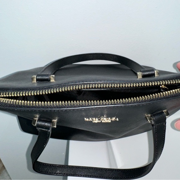 Kate Spade Black Handbag with gold hardware. Crossbody Strap included. - Picture 8 of 16